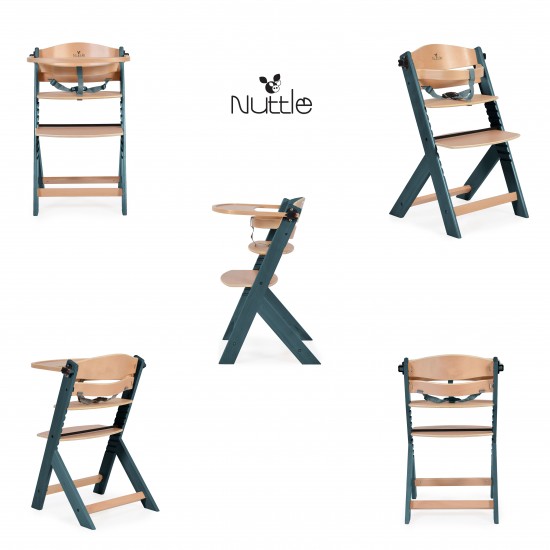 Grey and wood high chair 2025